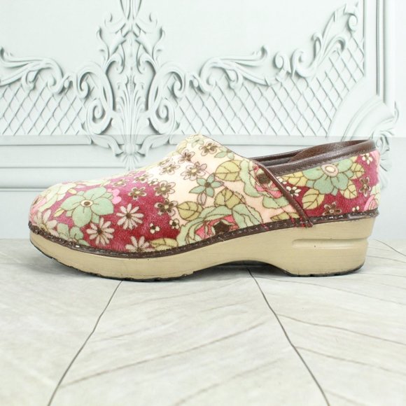 Sanita Shoes - SANITA Danish Design Vegan Multicolor Floral Slip On Clogs Size 38 / 8